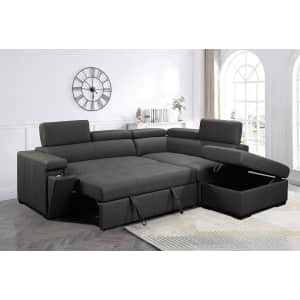 Abbyson Living Zion Sectional Storage Sofa w/ Pullout Bed for $1,399 for members