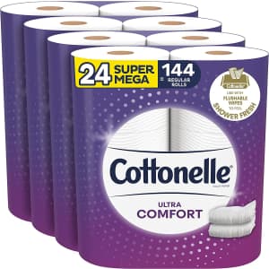 Cottonelle Ultra Comfort Super Mega Toilet Paper Rolls 24-Pack for $35