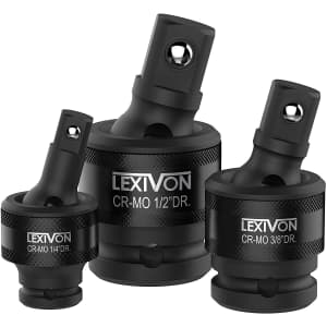 Lexivon Premium 3-Piece Impact Universal Joint Socket Swivel Set for $22