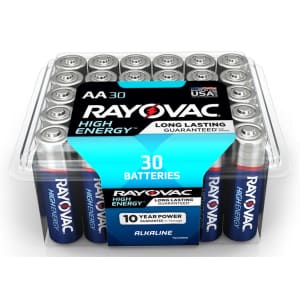 Rayovac High Energy AA Alkaline Batteries 30-Pack for $26 Rayovac High Energy AA Alkaline Batteries 30-Pack for $26