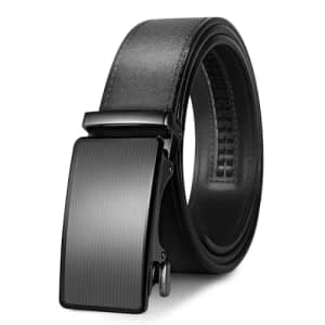 West Leathers Men's Ratchet Leather Belt for $17