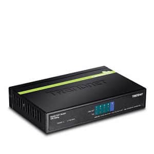 TRENDnet 5-Port Gigabit PoE+ Switch, TPE-TG50g, 31 W PoE Budget, 10 Gbps Switching Capacity, Plug & for $109