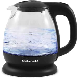 Elite Gourmet 1L Glass Tea Kettle for $9