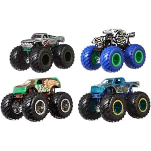 Hot Wheels 1:64 Scale Monster Truck 4-Pack for $13