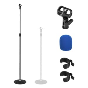 Moukey Adjustable Floor Microphone Stand for $18 Moukey Adjustable Floor Microphone Stand for $18