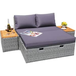 Greesum Outodor Sectional Sofa w/ Storage Ottoman & 2 Side Tables for $230 Greesum Outodor Sectional Sofa w/ Storage Ottoman & 2 Side Tables for $230