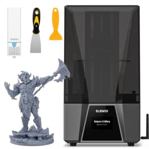 ELEGOO Saturn 3 Ultra 12K MSLA 3D Printer with 10" Monochrome LCD COB Refractive Light Source ACF for $475