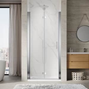 Sunny Shower 1/4" Frameless Bi-Fold Shower Door from $280