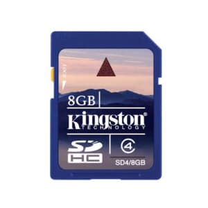 Kingston Digital 8GB SDHC Class 4 Flash Card Twin Pack (2 Pieces) (SD4/8GB-2P) for $40