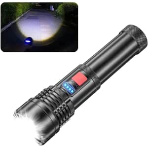 PIKnROLL Rechargeable Tactical LED Flashlight for $15