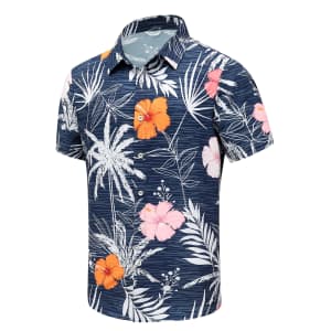 SheLucki Men's Hawaiian Short Sleeve Shirt From $9.99