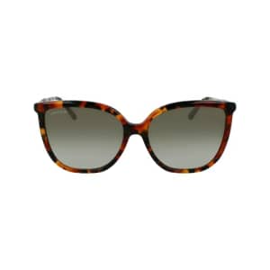 Lacoste Women's L963S Butterfly Sunglasses, Light Havana, XL for $47