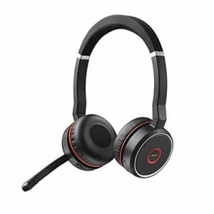 Jabra Evolve 75 MS Wireless Headset, Stereo Includes Link 370 USB Adapter Bluetooth Headset with for $245