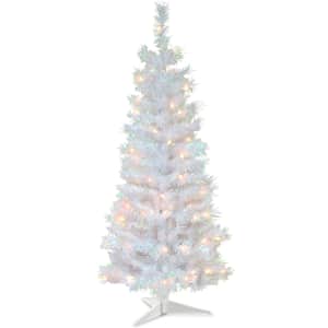 National Tree Company 4-Foot Pre-Lit Artificial Christmas Tree for $35