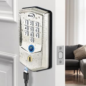 GJV Keyless Fingerprint Smart Door Lock for $27