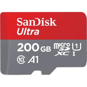 SanDisk 200GB Class 10 UHS-I Micro SD Card for $53