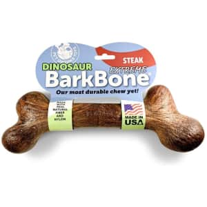 Pet Qwerks Extreme Dinosaur BarkBone Dog Chew Toy for $11
