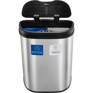 Insignia 18.6-Gallon Automatic Stainless Steel Trash Can w/ Recycle and Waste Divider for $70 Insignia 18.6-Gallon Automatic Stainless Steel Trash Can w/ Recycle and Waste Divider for $70