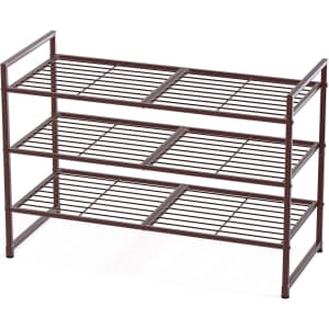 ‎Simple Houseware 3-Tier Stackable Shoe Rack for $27 ‎Simple Houseware 3-Tier Stackable Shoe Rack for $27