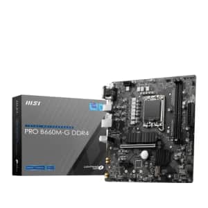 MSI PRO B660M-G DDR4 ProSeries Motherboard (mATX, 12th Gen Intel Core, LGA 1700 Socket, DDR4, PCIe for $133