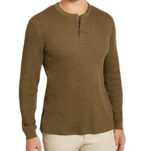 Club Room Men's Thermal Henley for $9