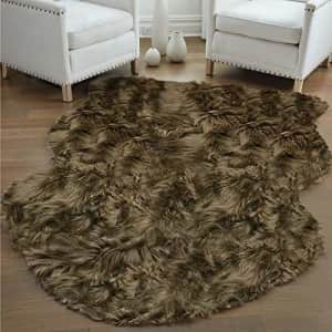 Gorilla Grip Thick Fluffy Faux Fur Washable Rug, 5x7, Shag Carpet Rugs for Nursery Room, Bedroom, for $56