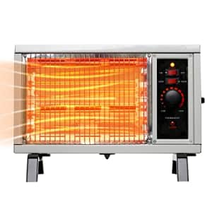 Homeleader ETL Portable Radiant Heater, 1250W/1500W Indoor Space Heater, Rapid Heating with for $44