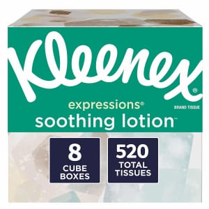 Kleenex Expressions Soothing Lotion Facial Tissues 8-Pack for $10.74 w/ Sub. & Save Kleenex Expressions Soothing Lotion Facial Tissues 8-Pack for $10.74 w/ Sub. & Save