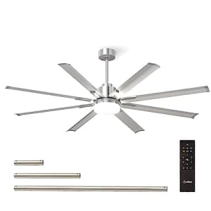 Amico Power Amico Ceiling Fans with Lights, 72 inch Indoor/Outdoor Ceiling Fan with Remote Control, Reversible for $300
