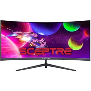 Sceptre 30-inch Curved Gaming Monitor 21:9 2560x1080 Ultra Wide Ultra Slim HDMI DisplayPort up to for $170