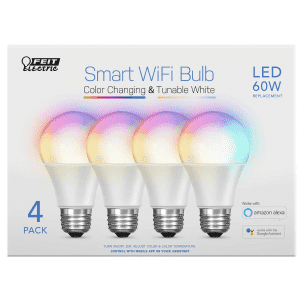Feit Electric 60W-Equivalent Wi-Fi Smart Bulb 4-Pack for $20 for members