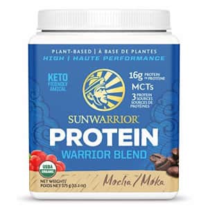 Sunwarrior Warrior Blend, Organic Vegan Protein Powder with BCAAs and Pea Protein (Mocha, 15 for $24