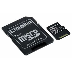 Kingston Canvas Select 64GB microSDHC Class 10 microSD Memory Card UHS-I 80MB/s R Flash Memory Card for $8
