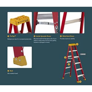 Louisville Ladder L-3016-06 300-Pound Duty Rating Fiberglass Stepladder, 6-Feet for $175
