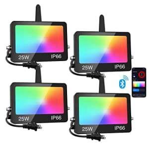 300W Equivalent LED Flood Light For Halloween 4-Pack for $25 300W Equivalent LED Flood Light For Halloween 4-Pack for $25