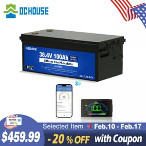 DC House 36V 100Ah Lithium Golf Cart Battery with Charger for $460 DC House 36V 100Ah Lithium Golf Cart Battery with Charger for $460