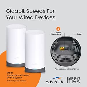 ARRIS Surfboard mAX Dash WC4S Tri-Band Mesh Wi-Fi 5 System | AC3800 Wi-Fi Speed up to 3.8 Gbps | for $217