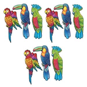 Beistle 9 Piece Exotic Tropical Bird Paper Cut Outs Decorations for Hawaiian Luau And Jungle Theme for $14