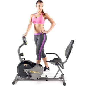 Marcy Adjustable Magnetic Recumbent Exercise Bike for $200