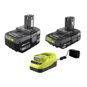 Ryobi 18V ONE+ 2-Battery Kit: $79