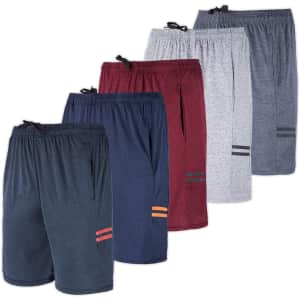 Real Essentials Men's Athletic Shorts 5-Pack for $30