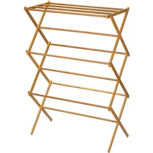 Household Essentials Bamboo Drying Rack for $48
