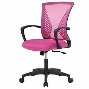 FDW Home Office Chair Mid Back PC Swivel Lumbar Support Adjustable Desk Task Computer Ergonomic for $56