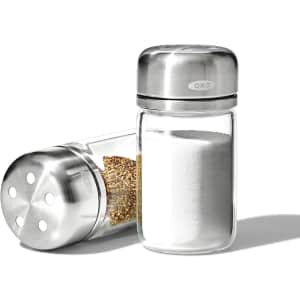 OXO Good Grips Glass Adjustable Salt & Pepper Shaker Set for $19