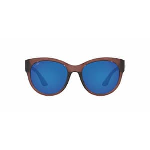 Costa Del Mar Women's 6S9011 Maya Polarized Round Sunglasses, Shiny Urchin Crystal/Blue Mirrored for $193