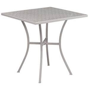 Flash Furniture Commercial Grade 28" Square Light Gray Indoor-Outdoor Steel Patio Table for $72 Flash Furniture Commercial Grade 28" Square Light Gray Indoor-Outdoor Steel Patio Table for $72