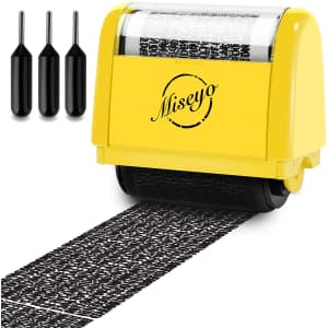 Wide Identity Theft Protection Roller Stamp Set for $12