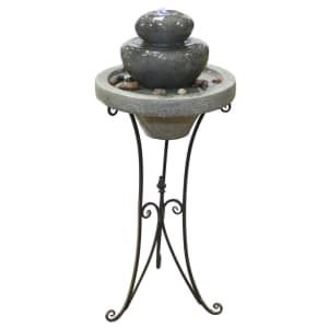 Alpine Polyresin Gray Abstract Fountain for $190 Alpine Polyresin Gray Abstract Fountain for $190