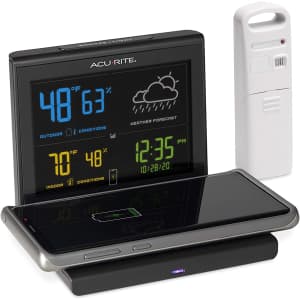 Acurite Weather Forecaster with Wireless Charging Pad for $40