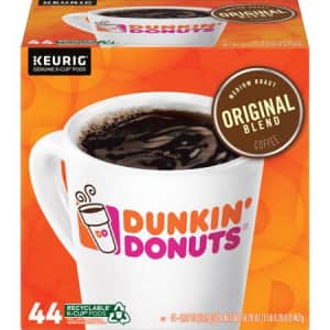 Dunkin Donuts Original Blend Coffee K-Cup 44-Pack for $35